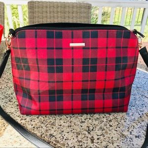 Red & Black Plaid Crossbody Bag